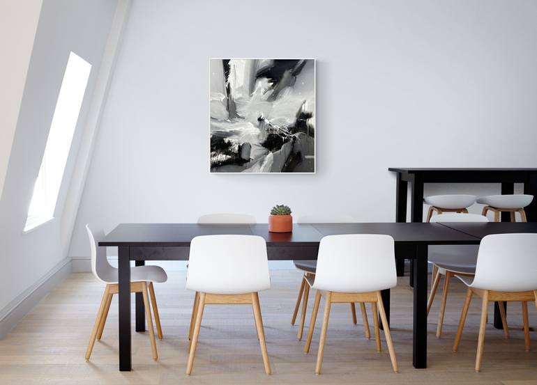 Original Abstract Expressionism Abstract Painting by Nazarii Medvid