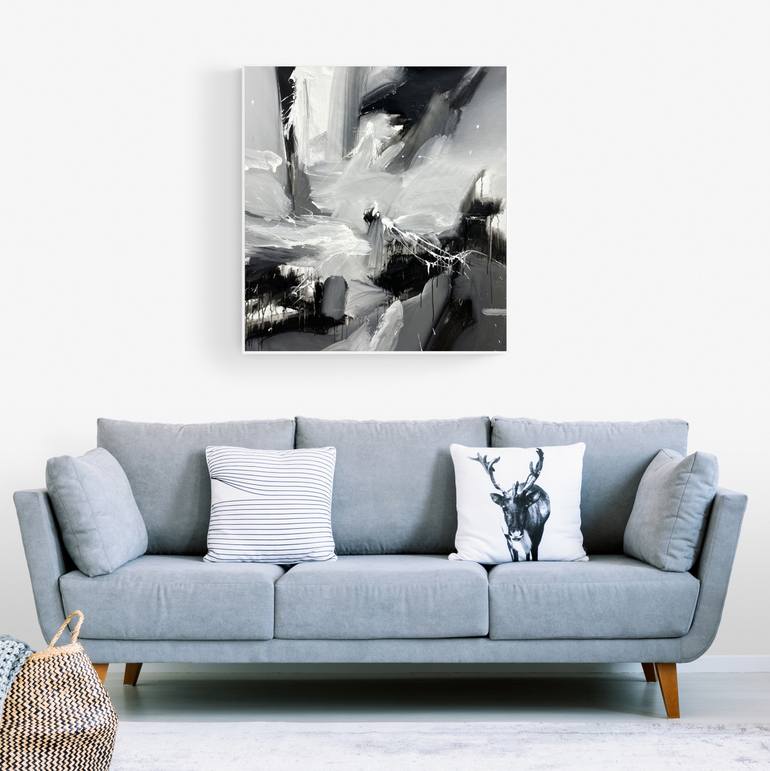 Original Abstract Expressionism Abstract Painting by Nazarii Medvid