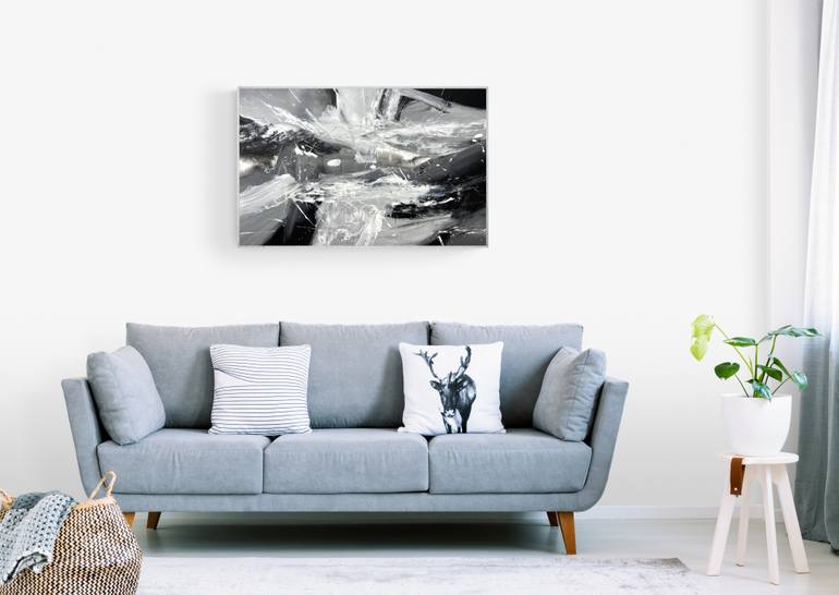 Original Abstract Expressionism Abstract Painting by Nazarii Medvid