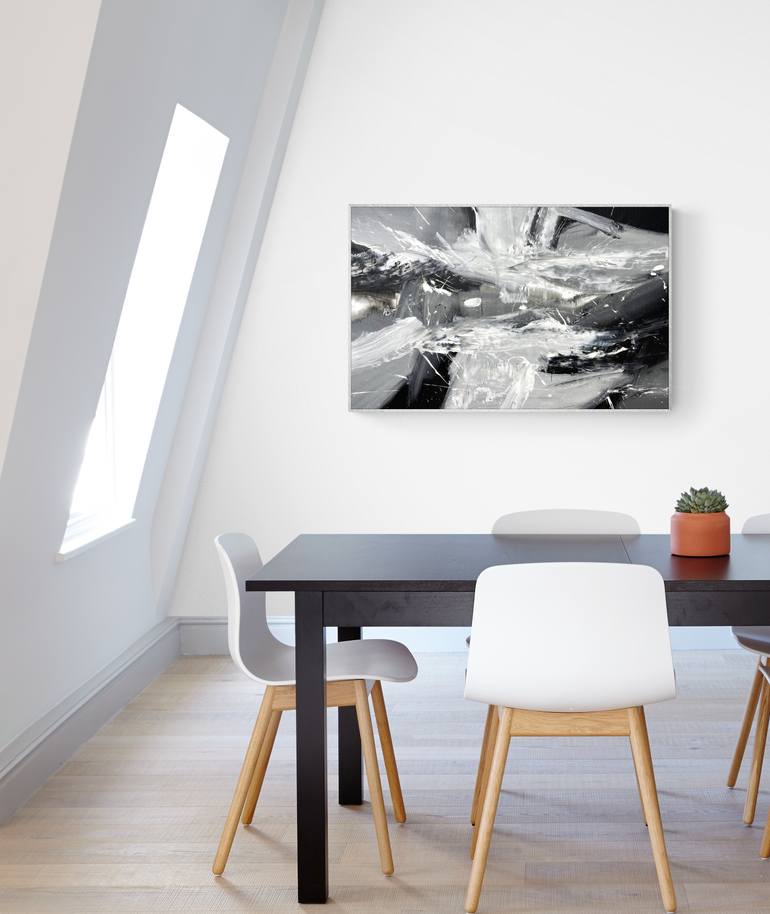 Original Abstract Expressionism Abstract Painting by Nazarii Medvid