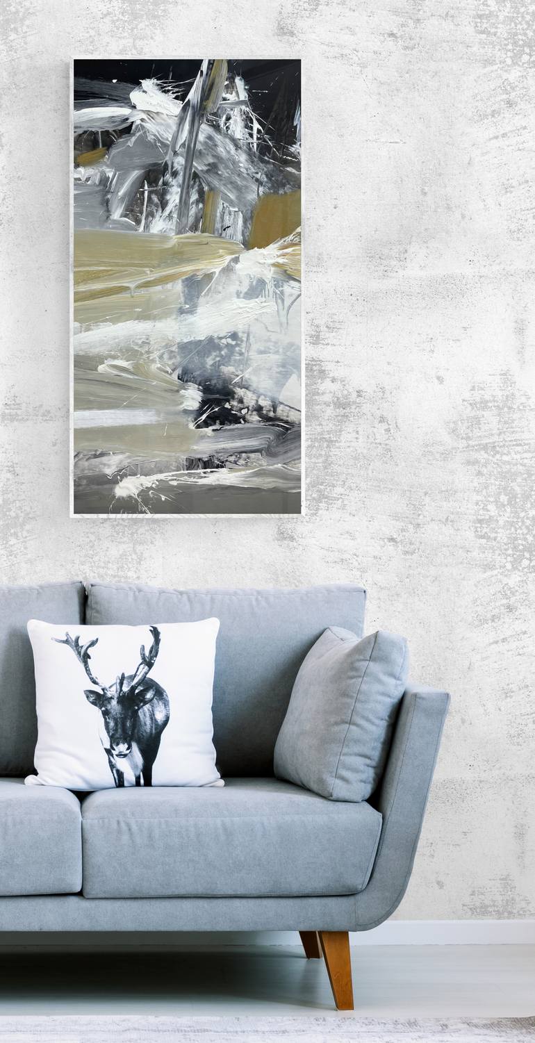 Original Abstract Expressionism Abstract Painting by Nazarii Medvid
