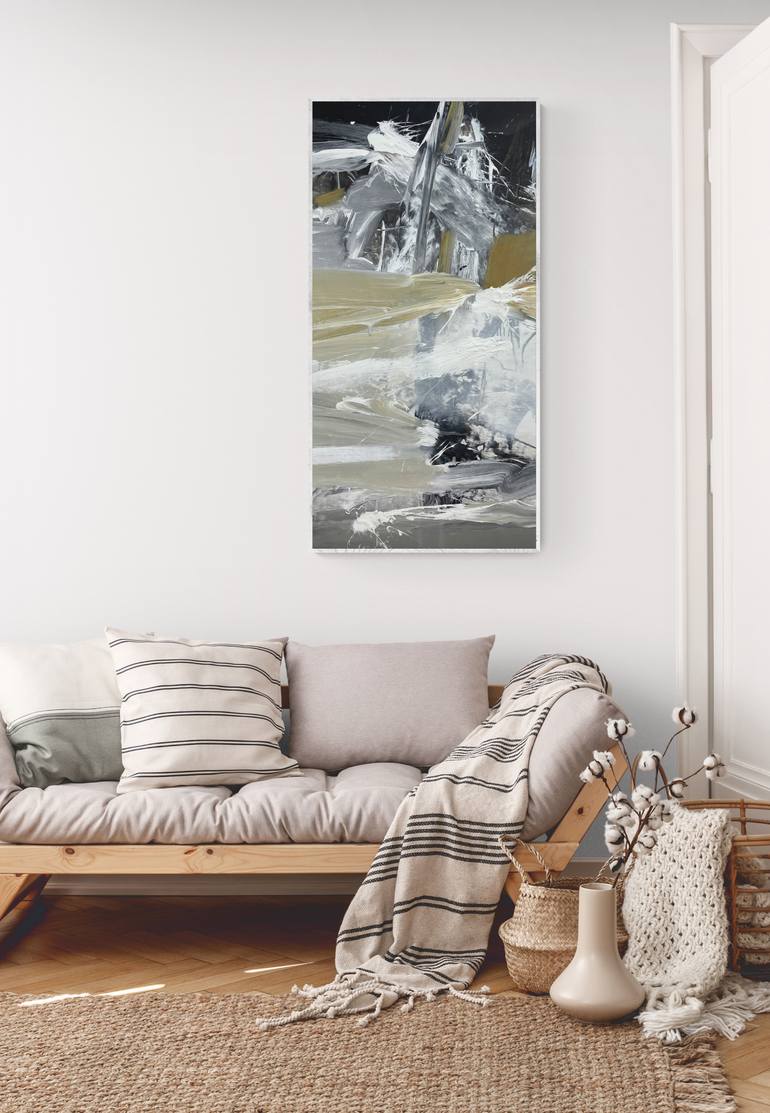 Original Abstract Expressionism Abstract Painting by Nazarii Medvid
