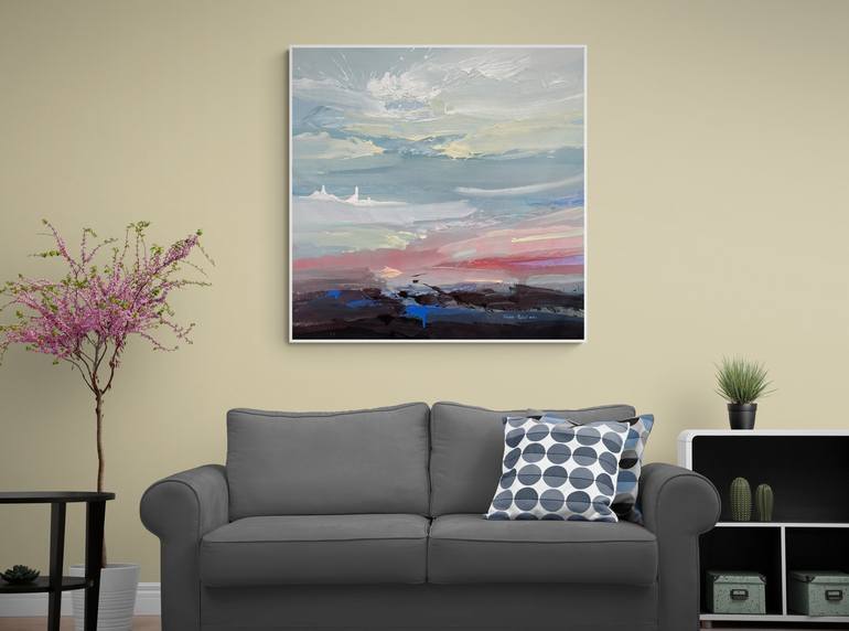 Original Abstract Landscape Painting by Nazarii Medvid