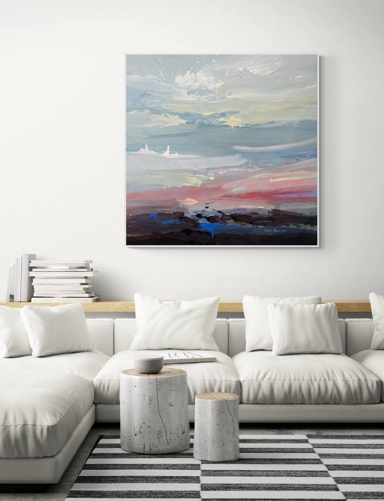 Original Abstract Landscape Painting by Nazarii Medvid