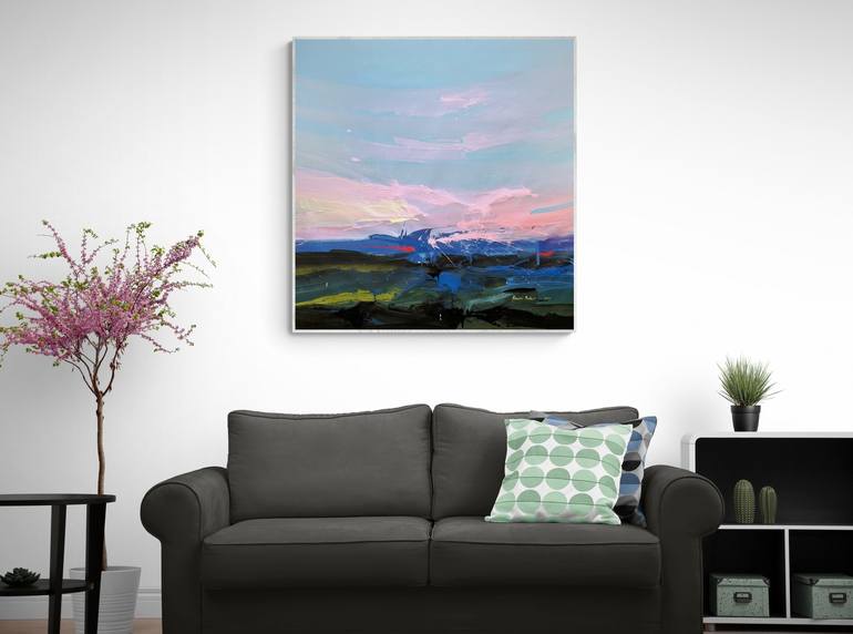 Original Abstract Landscape Painting by Nazarii Medvid