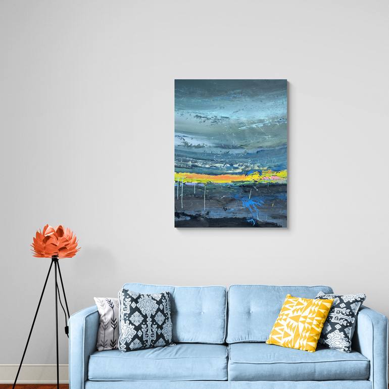 Original Abstract Landscape Painting by Nazarii Medvid