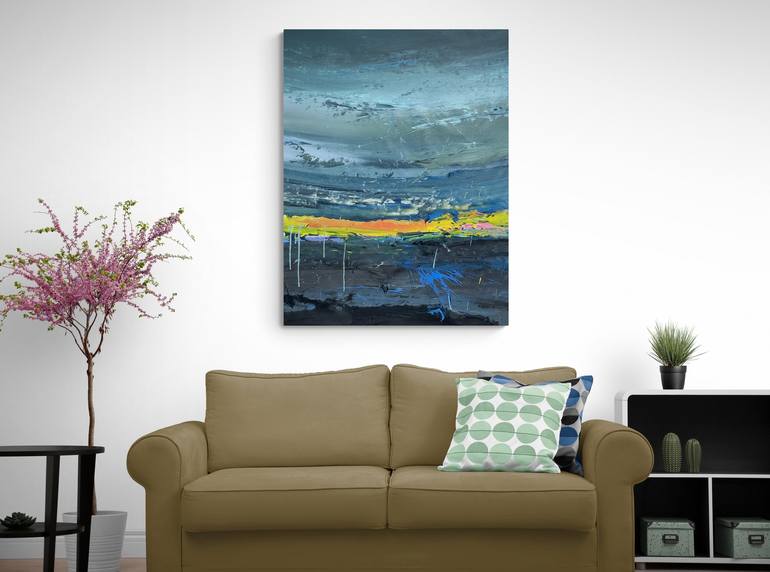 Original Abstract Landscape Painting by Nazarii Medvid