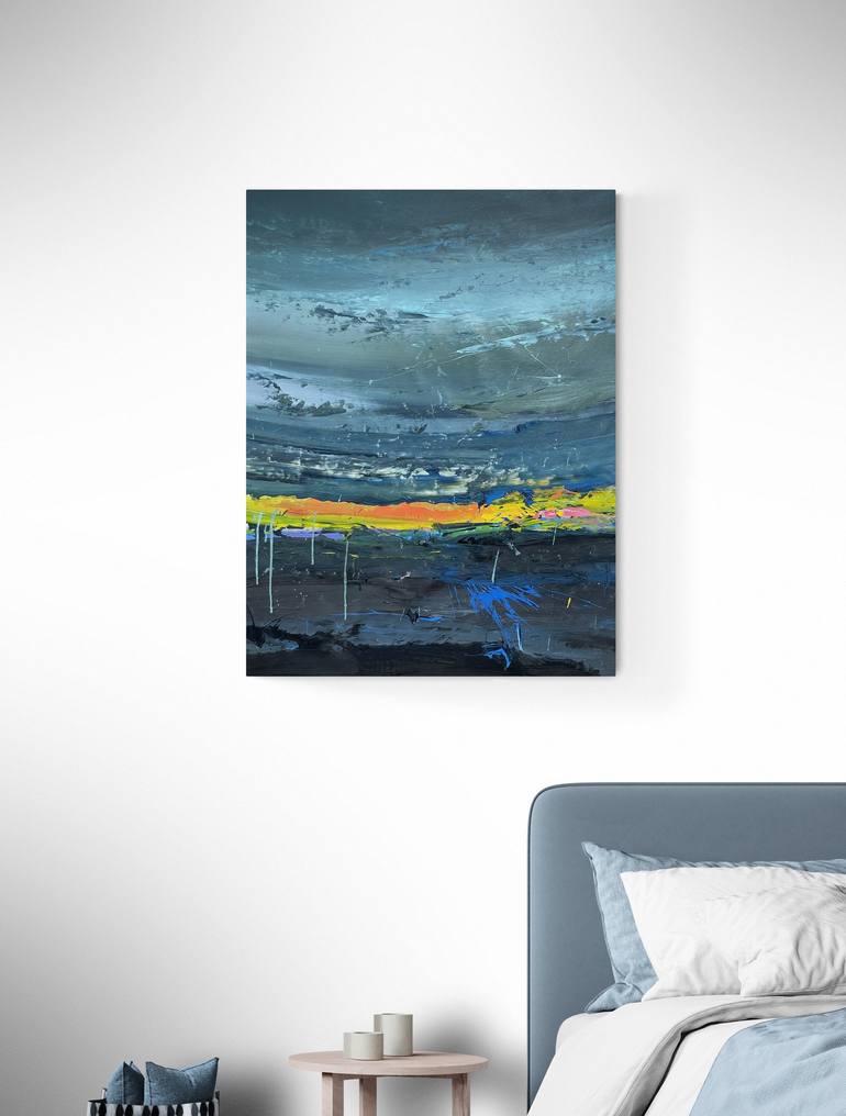 Original Abstract Landscape Painting by Nazarii Medvid