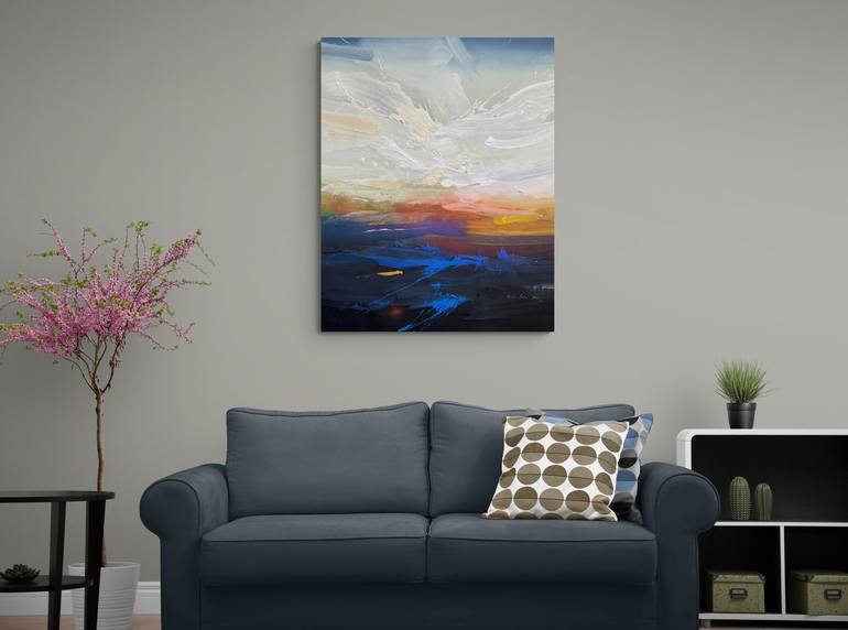 Original Abstract Landscape Painting by Nazarii Medvid