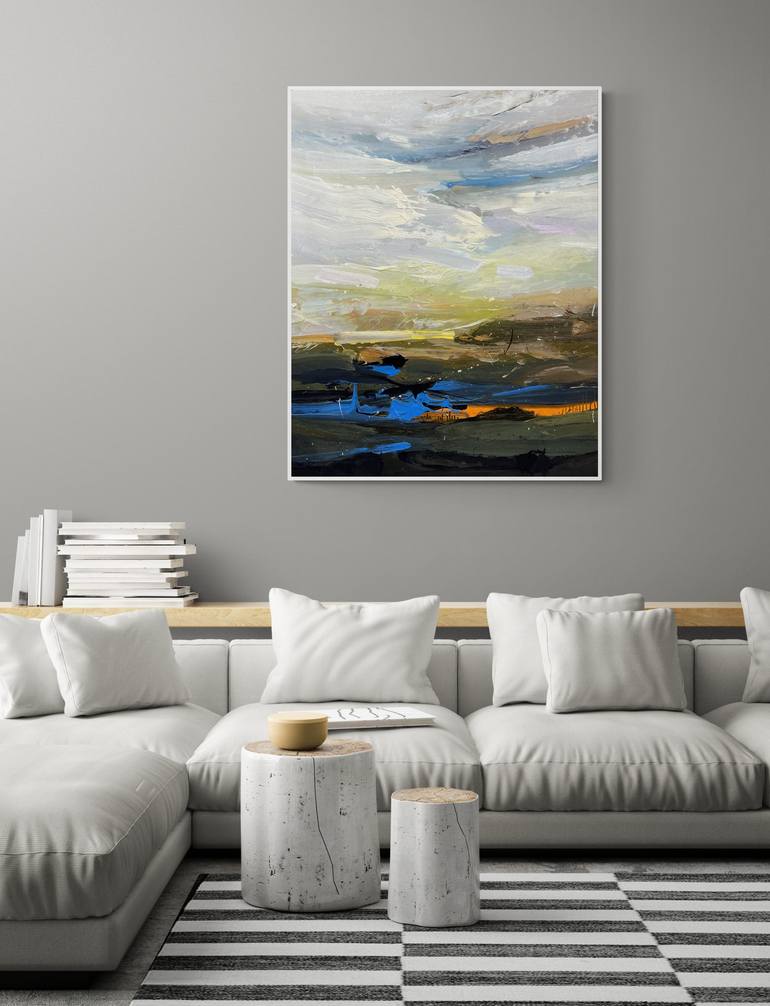 Original Abstract Landscape Painting by Nazarii Medvid