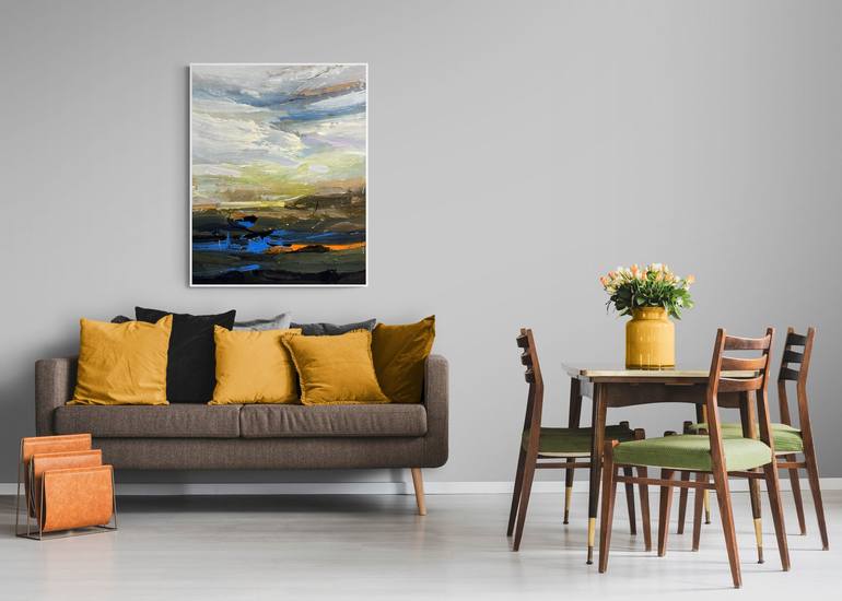 Original Abstract Landscape Painting by Nazarii Medvid