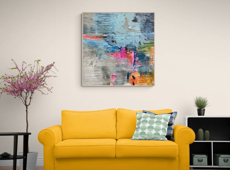 Original Abstract Expressionism Abstract Painting by Nazarii Medvid