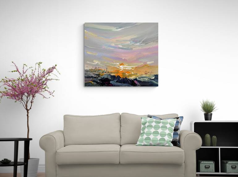 Original Abstract Landscape Painting by Nazarii Medvid