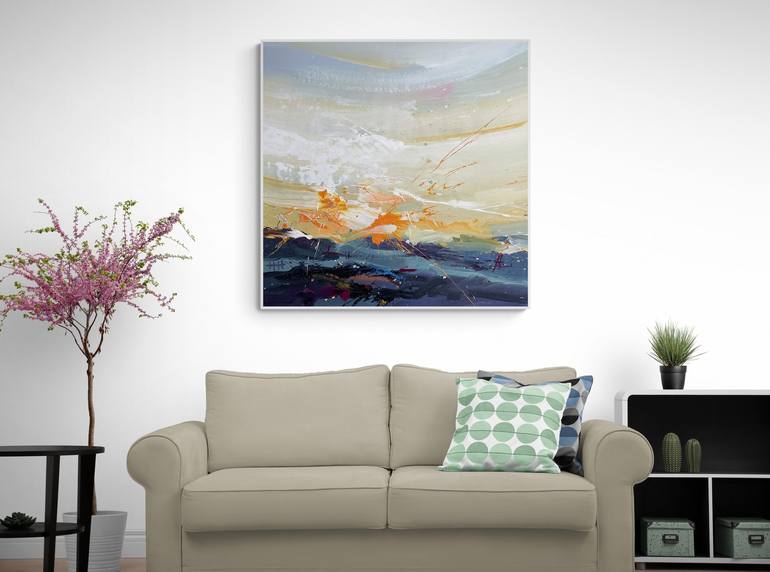 Original Abstract Landscape Painting by Nazarii Medvid