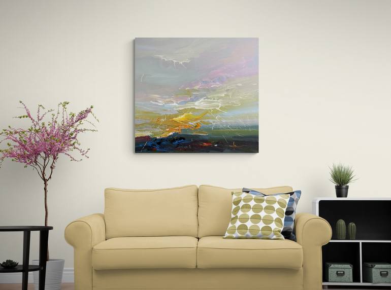 Original Abstract Landscape Painting by Nazarii Medvid