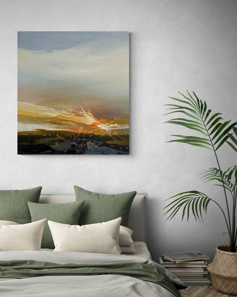 Original Abstract Landscape Painting by Nazarii Medvid