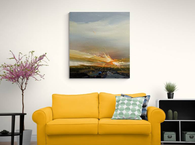 Original Abstract Landscape Painting by Nazarii Medvid