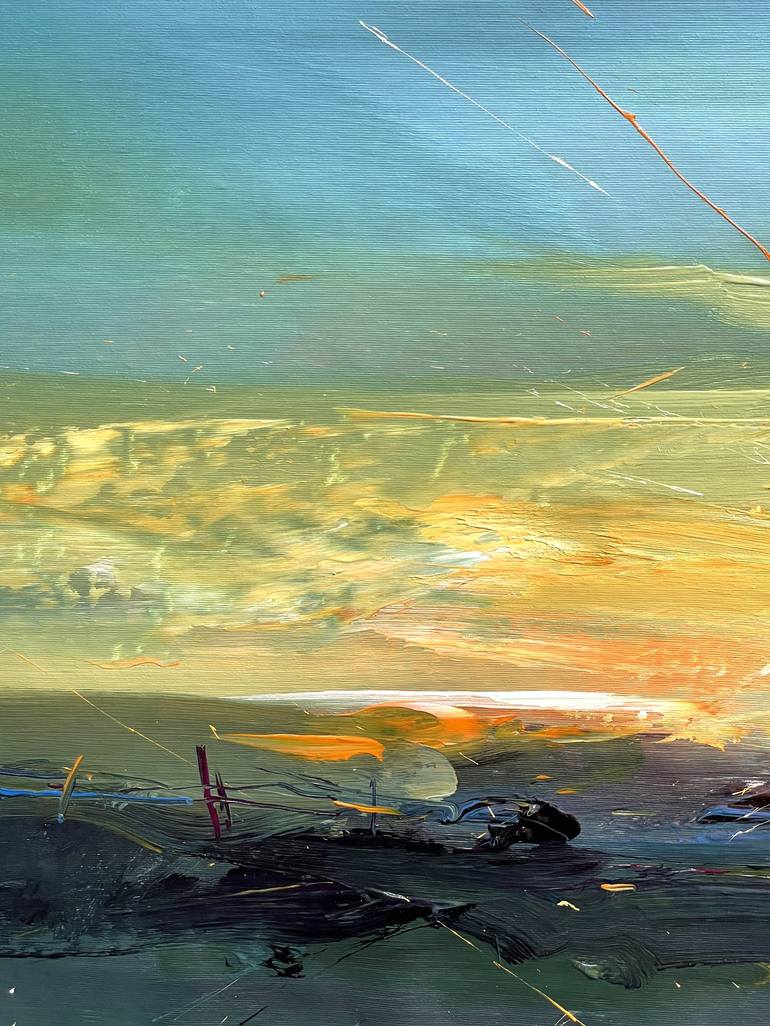 Original Abstract Landscape Painting by Nazarii Medvid