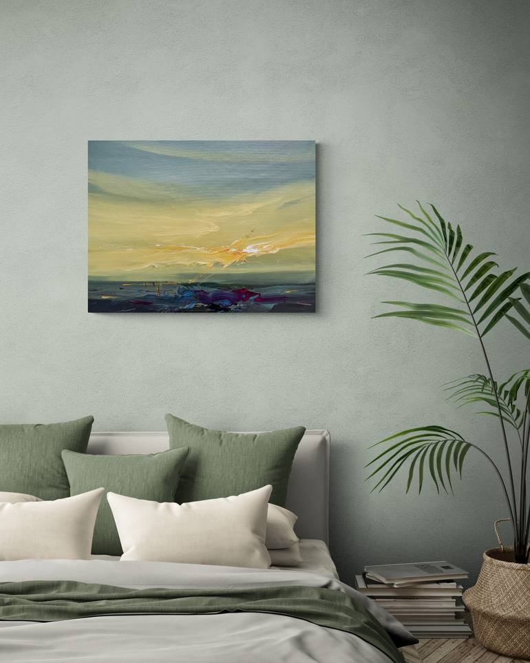 Original Abstract Landscape Painting by Nazarii Medvid