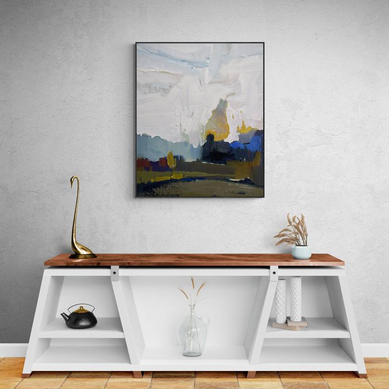 Original Abstract Landscape Painting by Nazarii Medvid