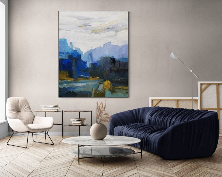 Original Abstract Landscape Painting by Nazarii Medvid