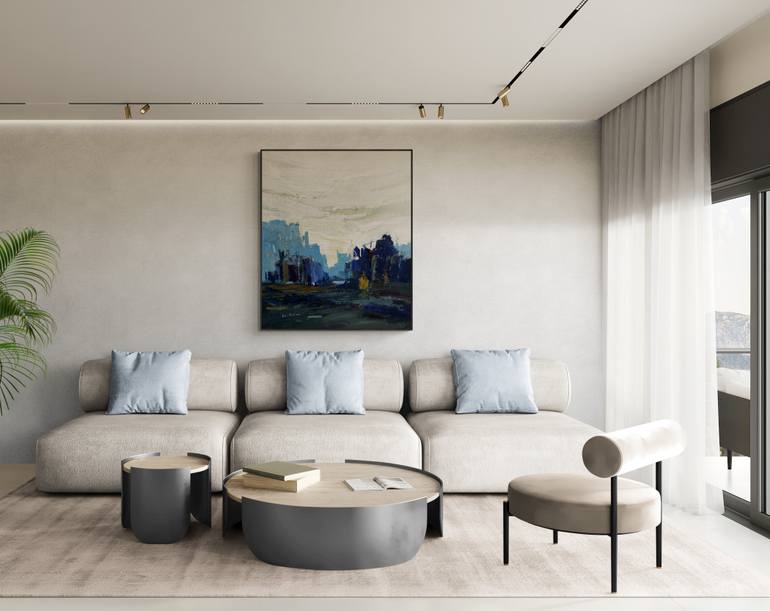 Original Abstract Landscape Painting by Nazarii Medvid