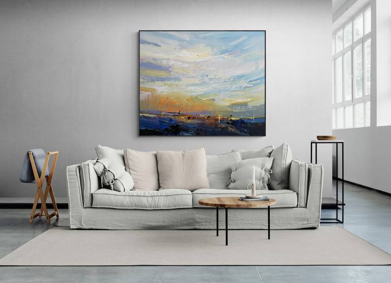 Original Abstract Landscape Painting by Nazarii Medvid