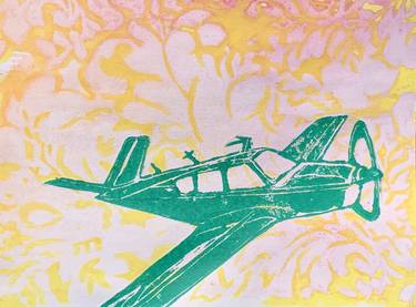 Print of Modern Aeroplane Printmaking by Christa Brunks