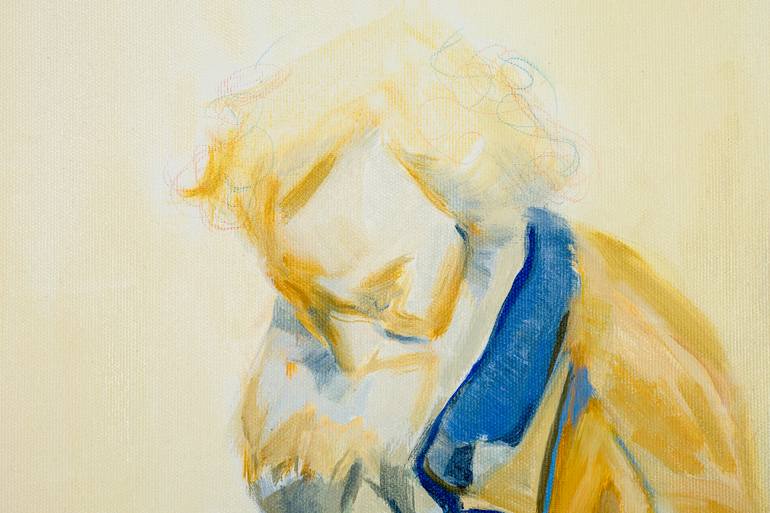 Original Abstract Expressionism Men Painting by Ruxandra Dontu