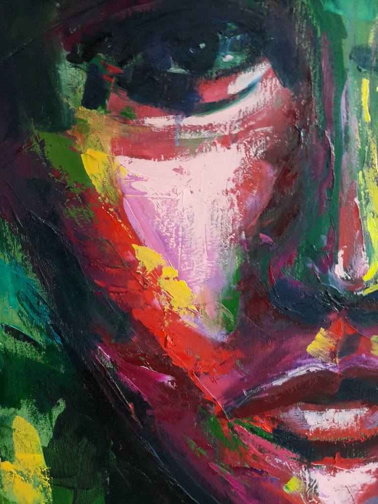 Original Abstract Portrait Painting by Alessia Cairoli