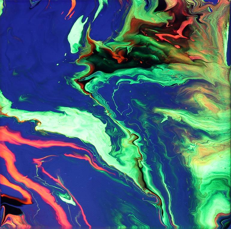 Original Fluid Art Abstract Painting by Sabrina Sauvé