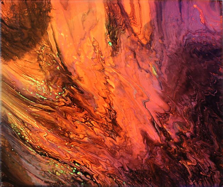 Original Fluid Art Abstract Painting by Sabrina Sauvé