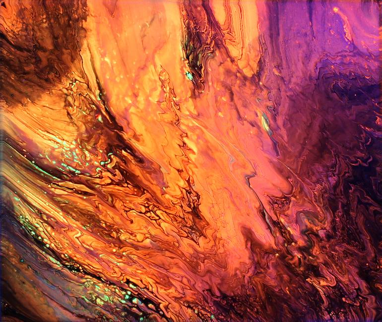 Original Fluid Art Abstract Painting by Sabrina Sauvé