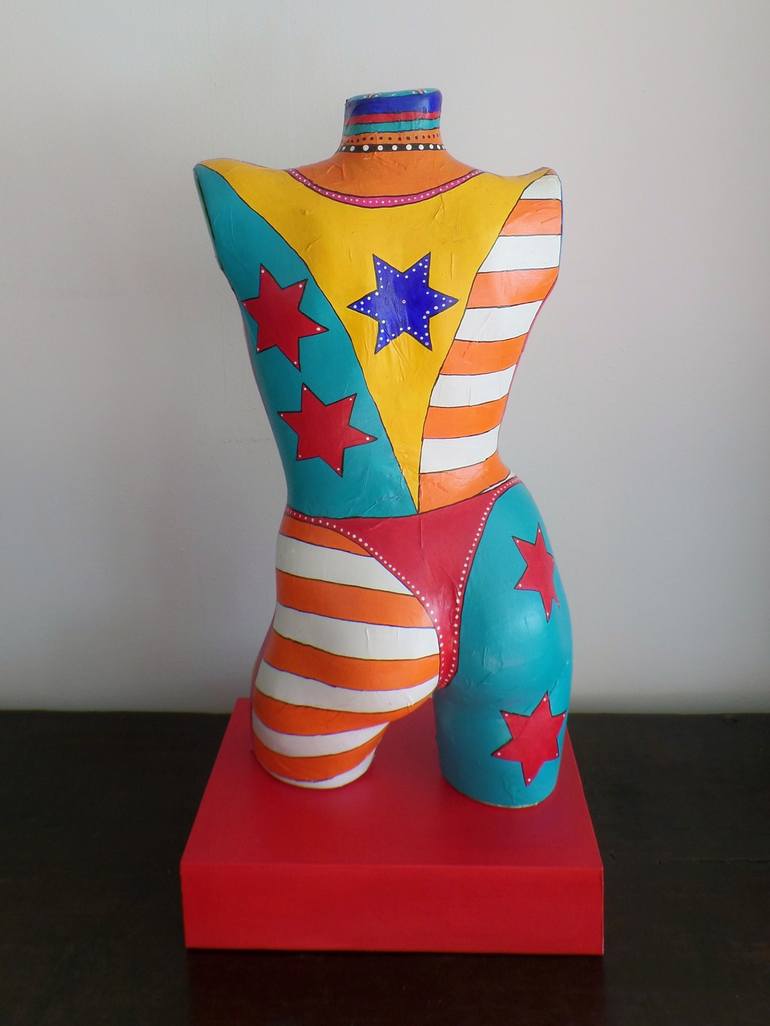 Original Pop Art Women Sculpture by Allesandra Tiller