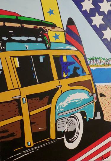 Original Pop Art Car Paintings by Allesandra Tiller