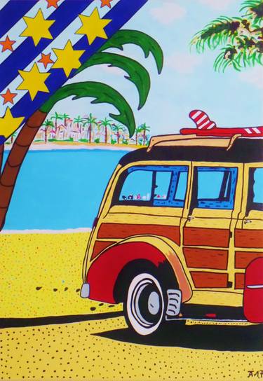 Original Pop Art Automobile Paintings by Allesandra Tiller