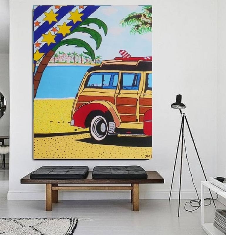 Original Automobile Painting by Allesandra Tiller