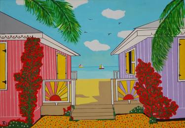 Original Pop Art Beach Paintings by Allesandra Tiller