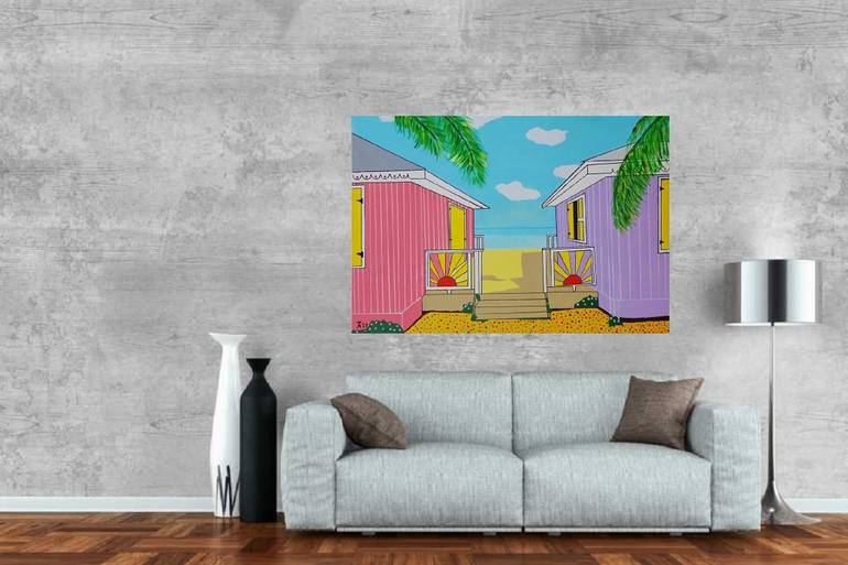 Original Pop Art Beach Painting by Allesandra Tiller