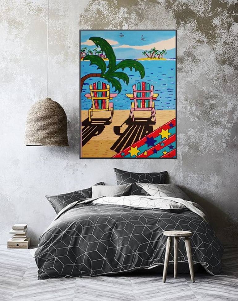 Original Beach Painting by Allesandra Tiller