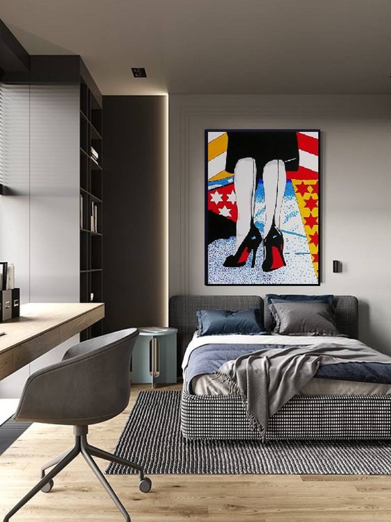 Original Pop Art Women Painting by Allesandra Tiller