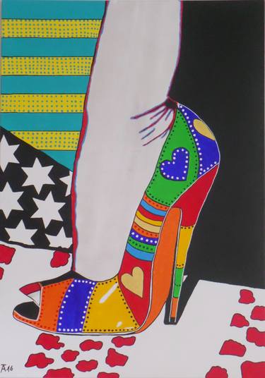 Original Pop Art Women Paintings by Allesandra Tiller