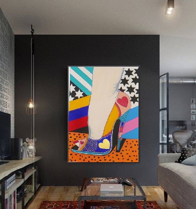 Original Pop Art Women Painting by Allesandra Tiller