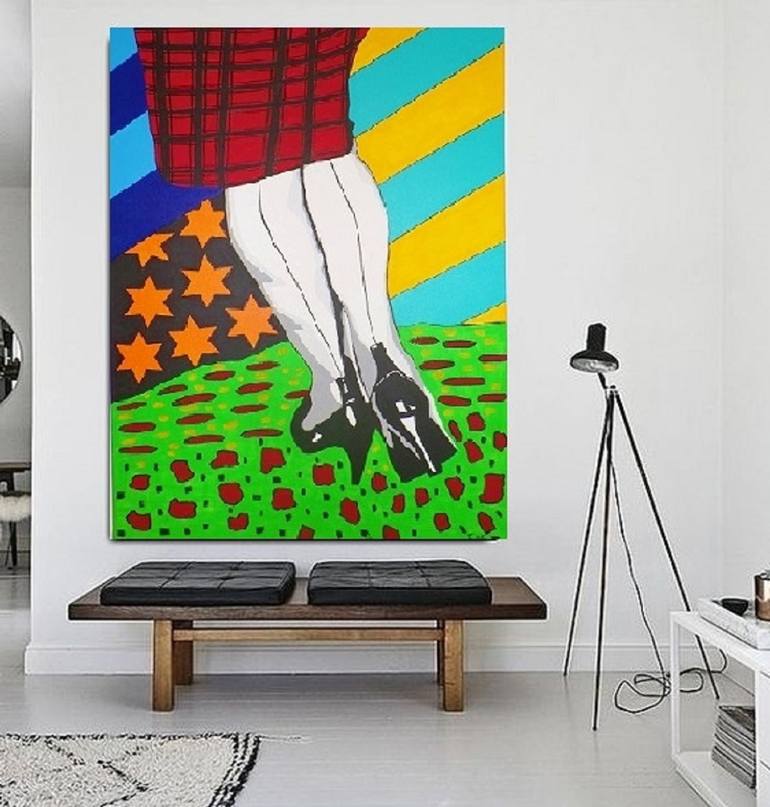 Original Pop Art Women Painting by Allesandra Tiller