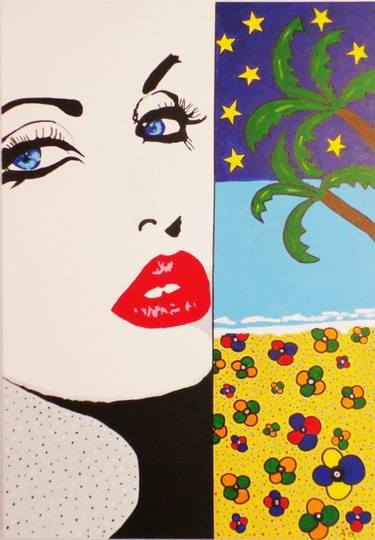 Original Pop Art Women Paintings by Allesandra Tiller