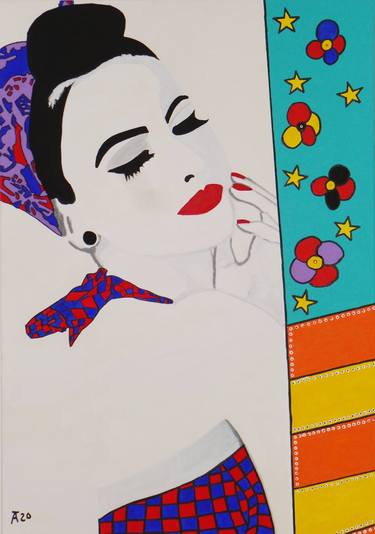 Original Pop Art Women Paintings by Allesandra Tiller