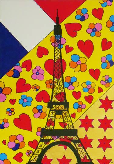 Original Pop Art Cities Paintings by Allesandra Tiller