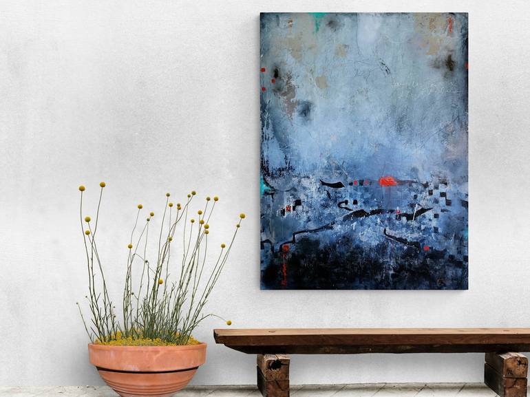 Original Abstract Expressionism Abstract Painting by Sharon Feldstein
