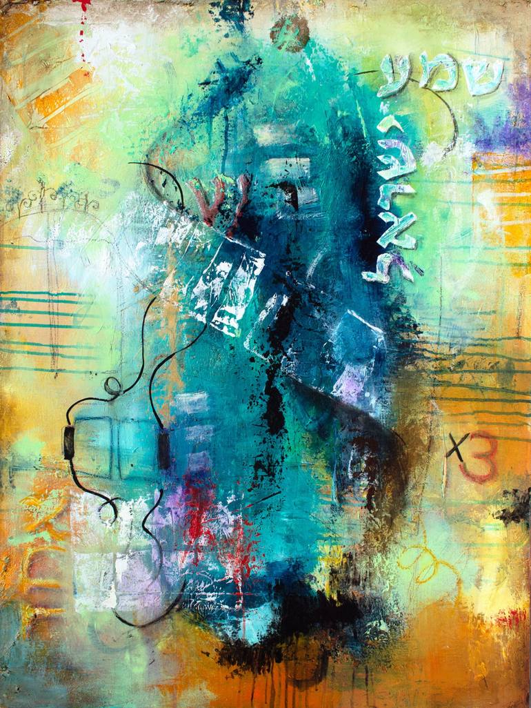 The Shema Painting by Sharon Feldstein | Saatchi Art