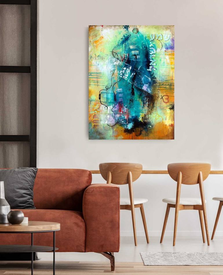 Original Abstract Religion Painting by Sharon Feldstein